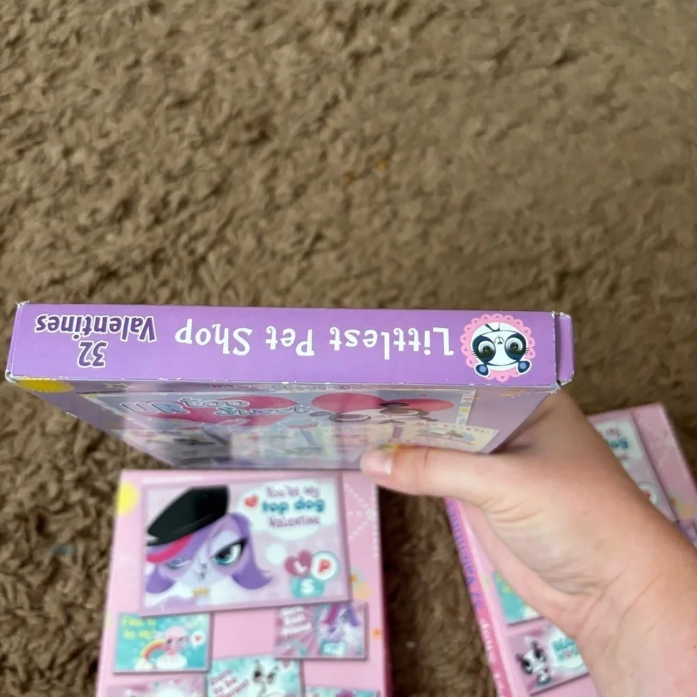 Vintage (3) Littlest Pet Shop 32 Valentines Set Bundle NEW Lot Cards